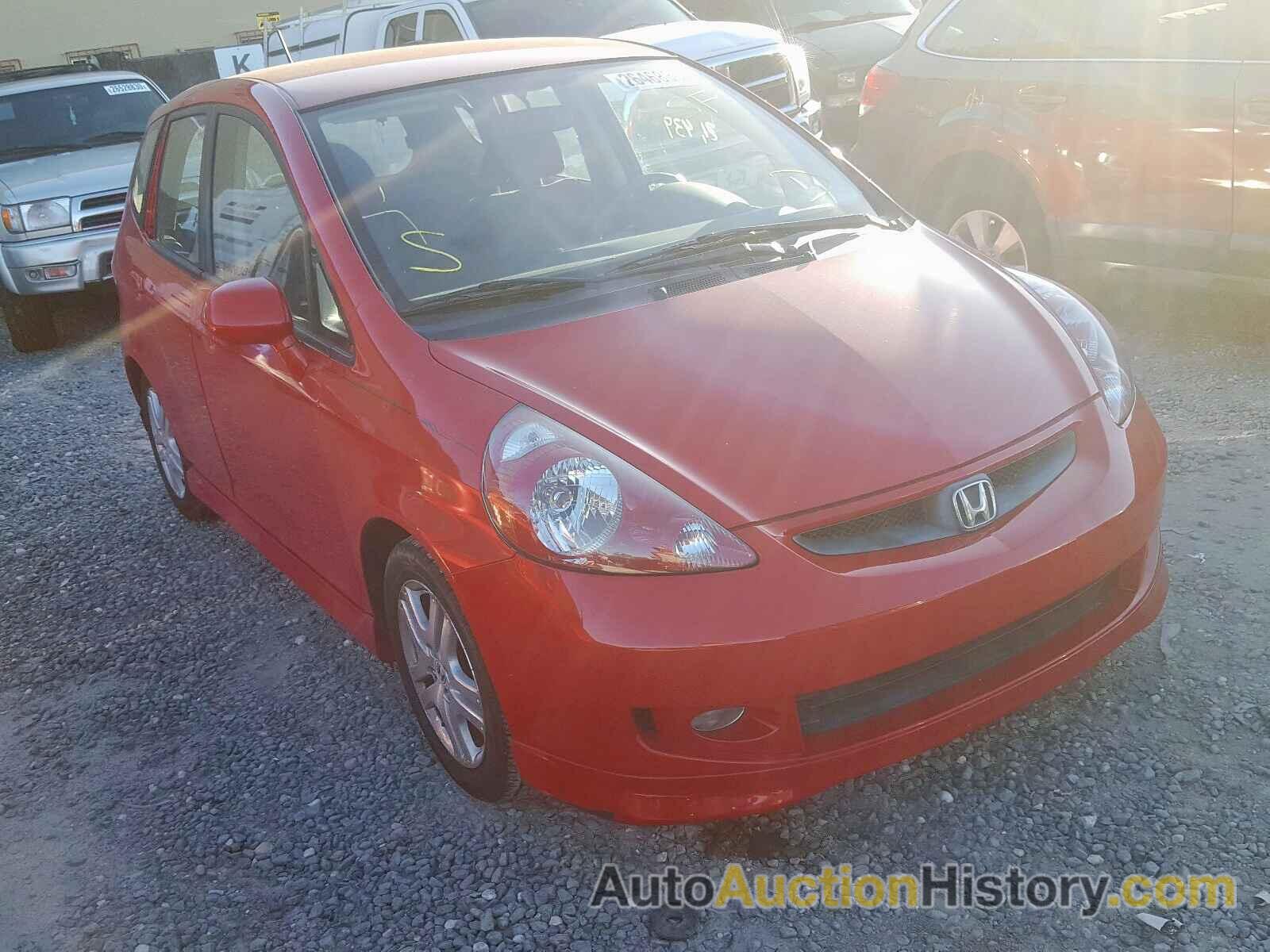 2008 HONDA FIT SPORT SPORT, JHMGD38608S015772