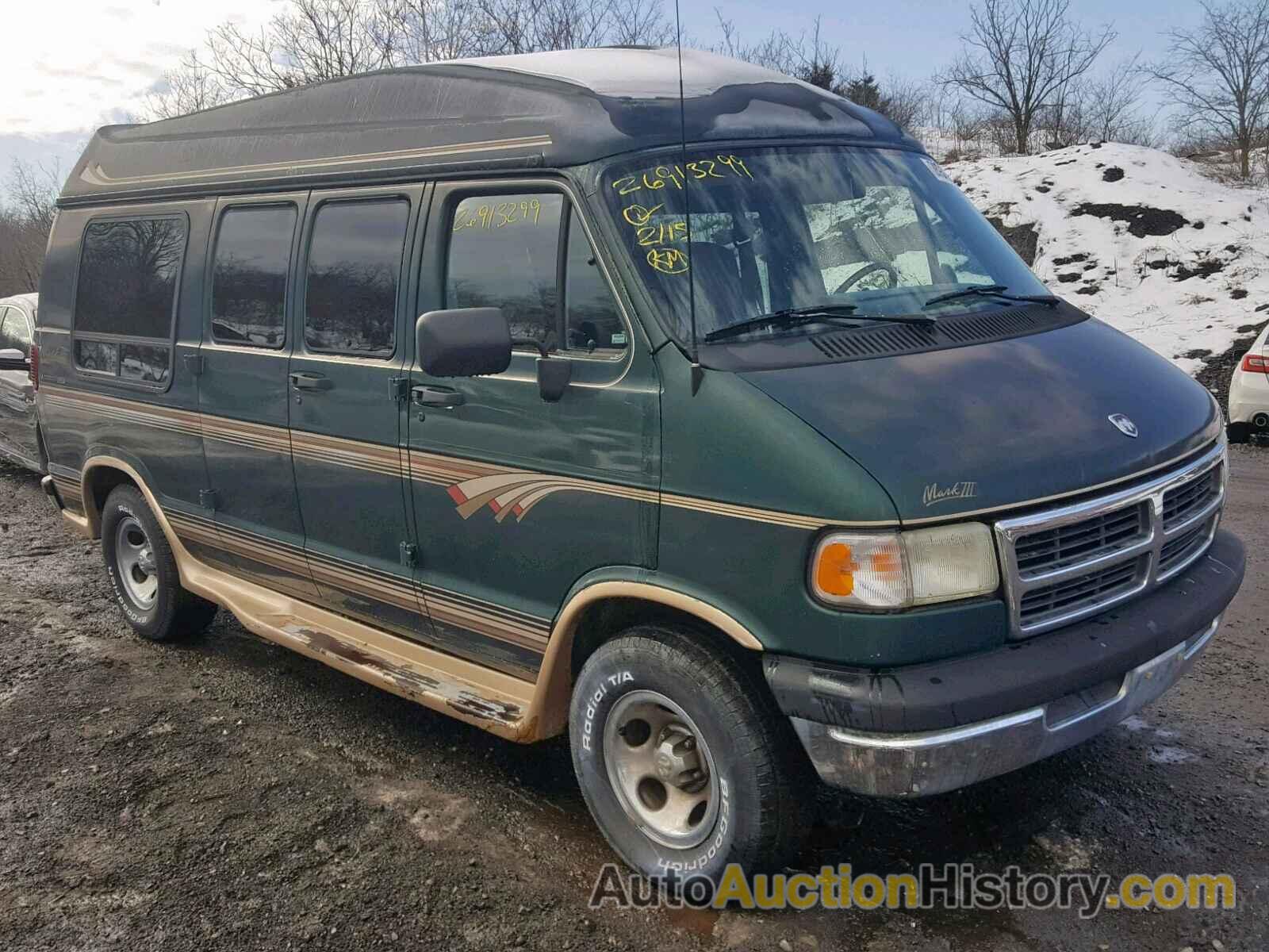 1996 DODGE RAM VAN B2500, 2B6HB21Y3TK166565