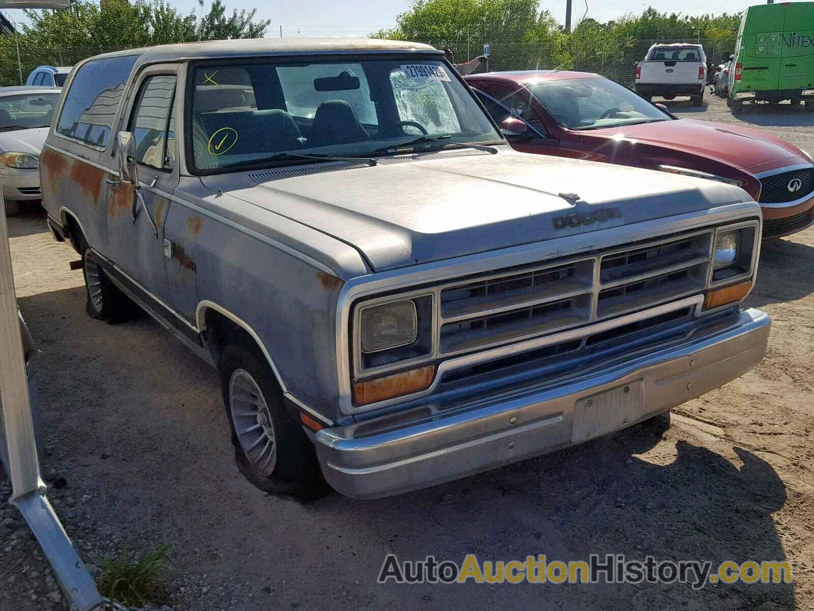 1986 DODGE RAMCHARGER AD-100, 3B4GD12T1GM630307