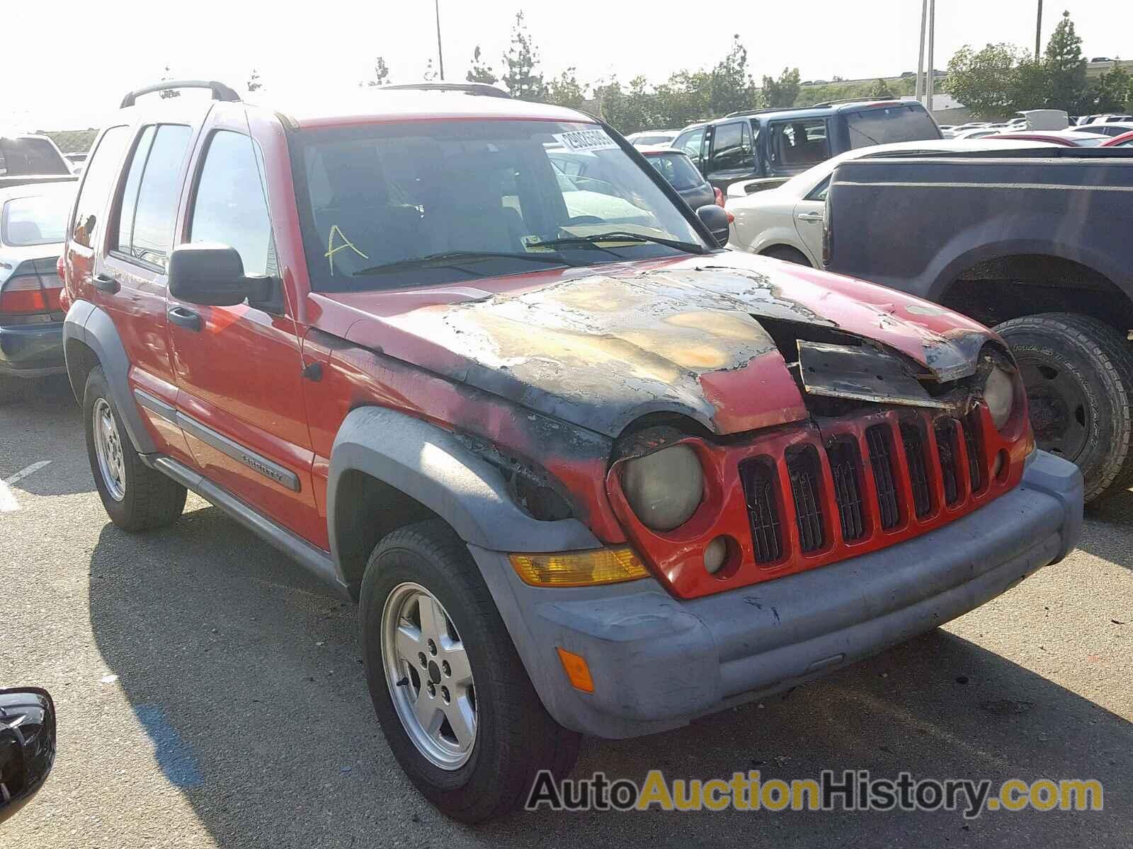 2005 JEEP LIBERTY SPORT, 1J4GK48K05W510031