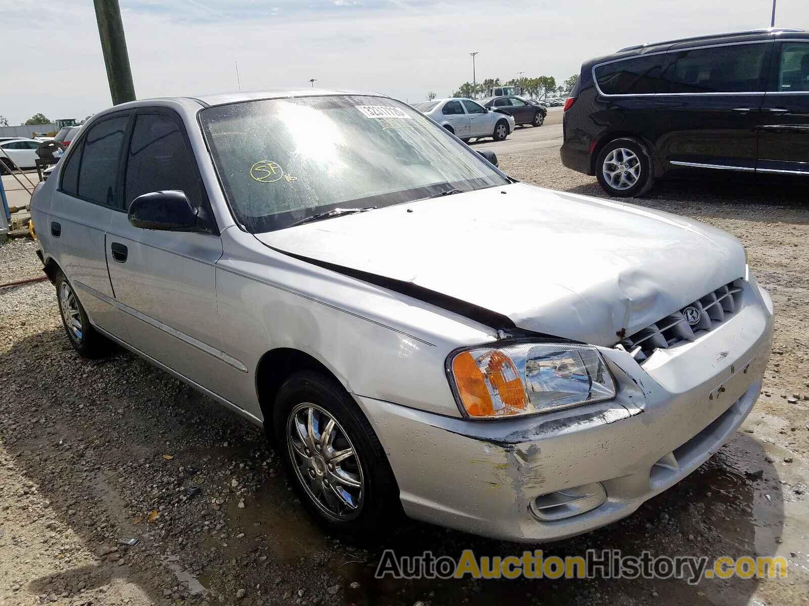 2001 HYUNDAI ACCENT GL, KMHCG45C11U169999