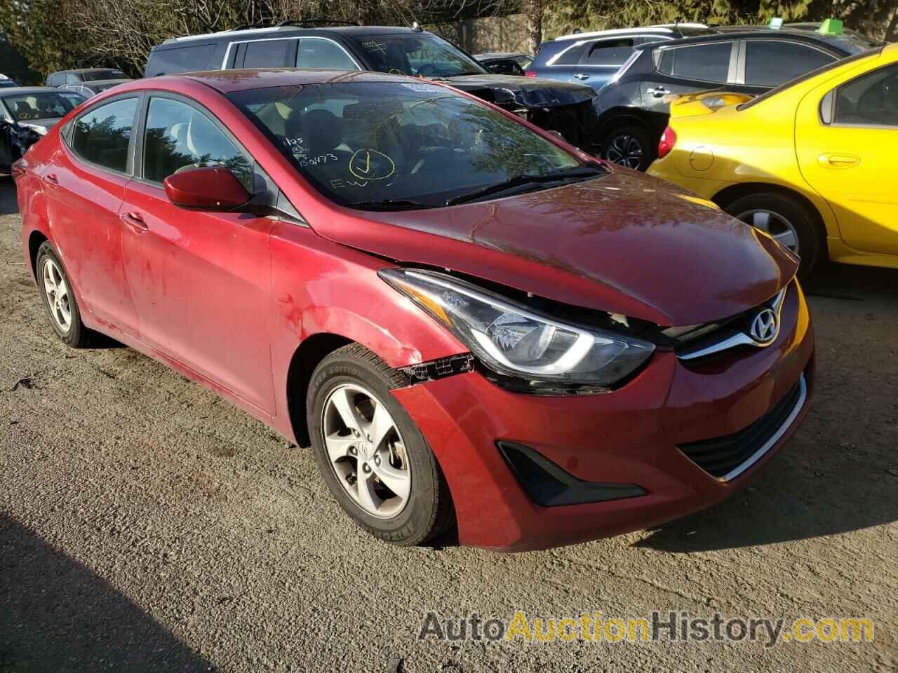 2015 HYUNDAI ELANTRA SE, 5NPDH4AE1FH629077