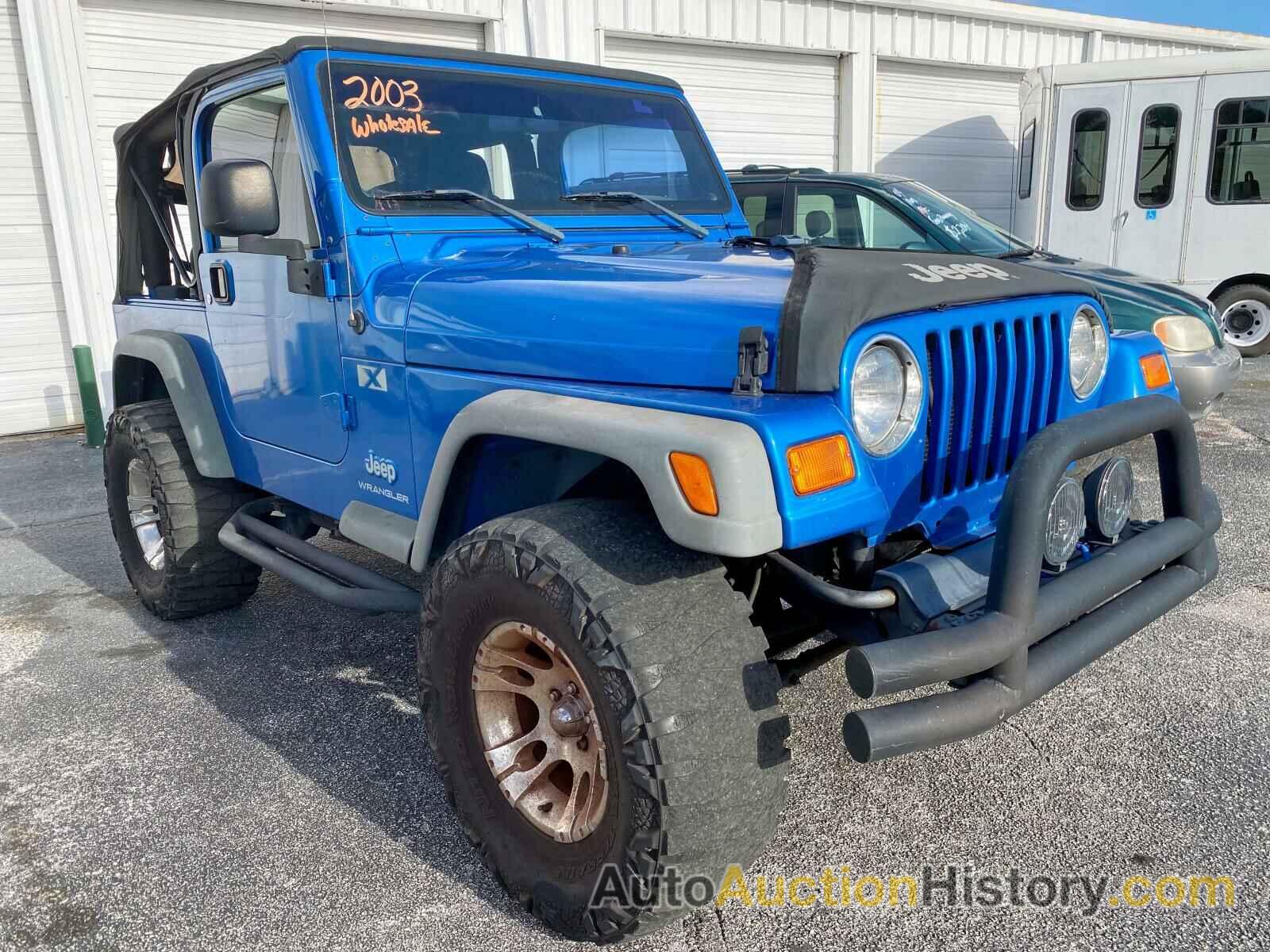 2003 JEEP WRANGLER C COMMANDO, 1J4FA39S93P324406