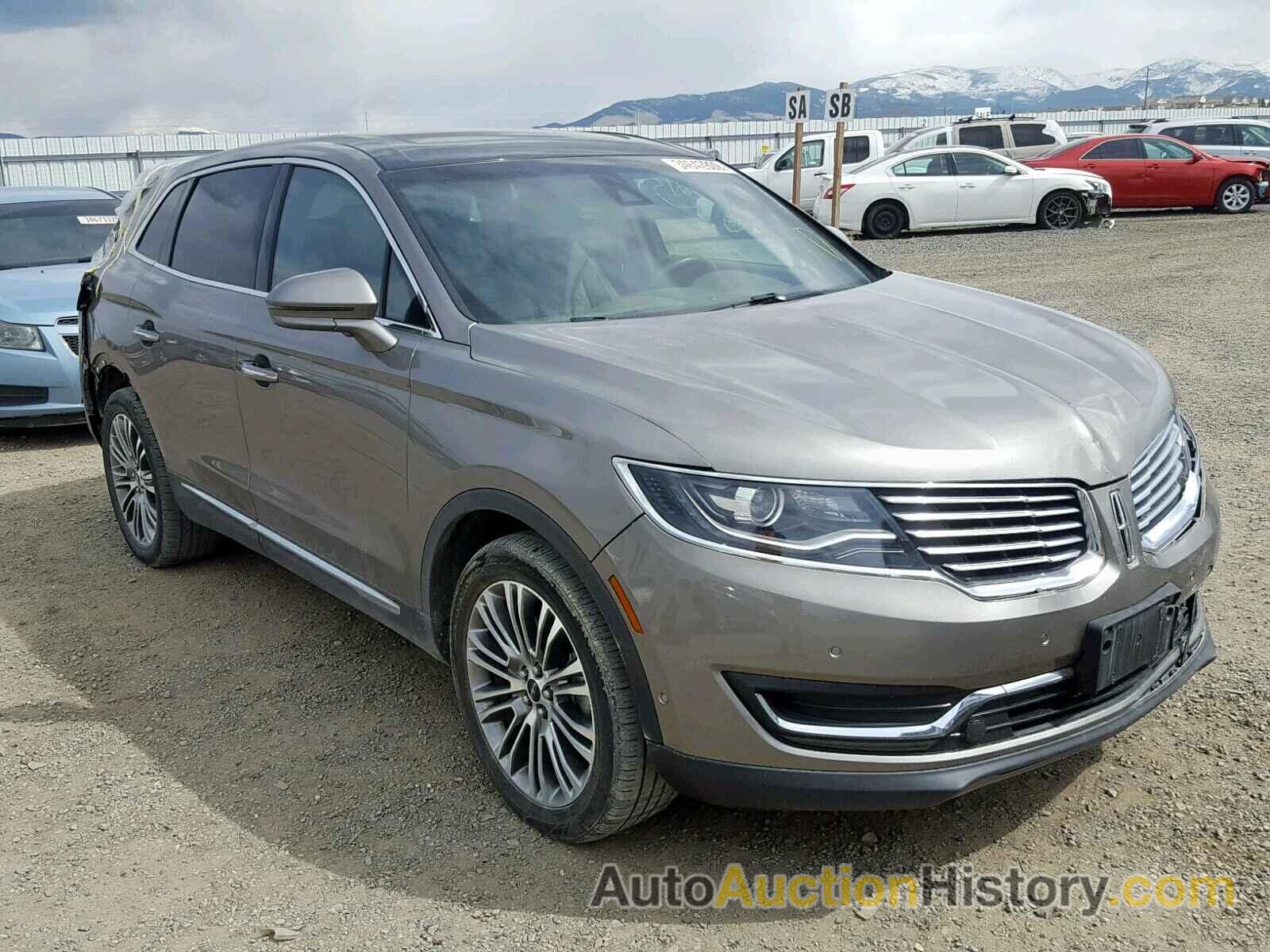 2016 LINCOLN MKX RESERVE, 2LMTJ8LR1GBL81076