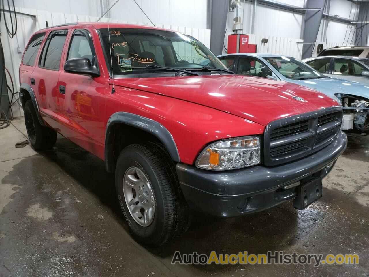 2002 DODGE DURANGO SPORT, 1B4HS38N92F133710