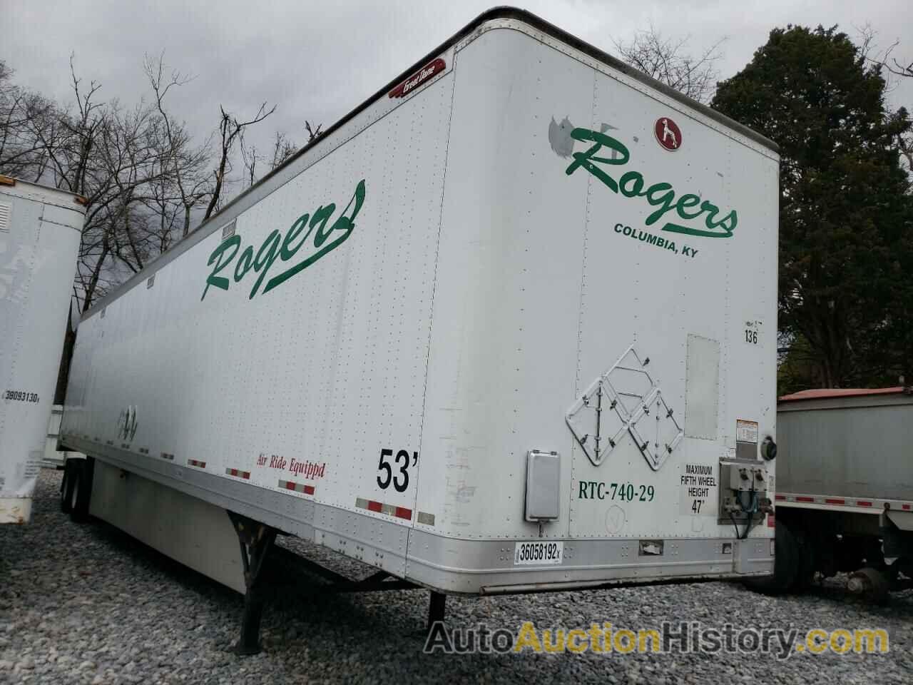 2013 GREAT DANE TRAILER 53 REEFER, 1GRAA0629DB705003