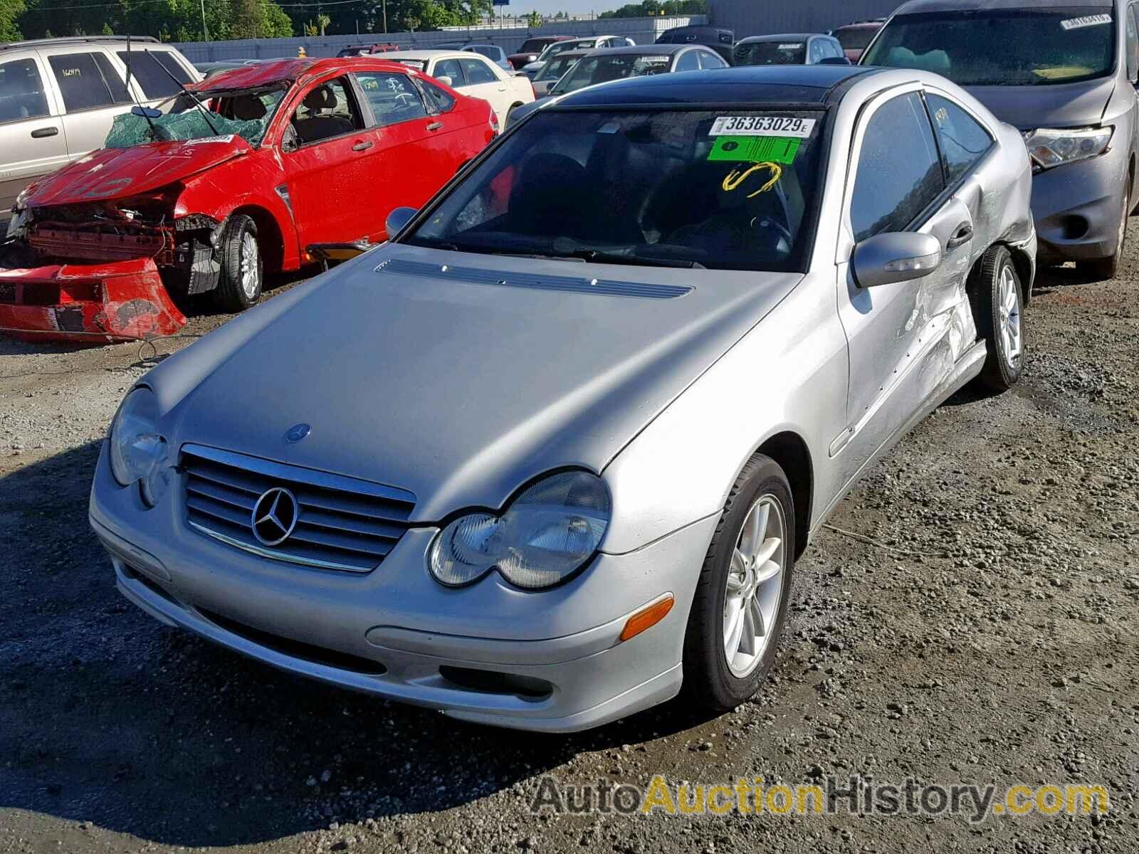 2002 MERCEDES-BENZ C 230K SPORT COUPE, WDBRN47J82A251486