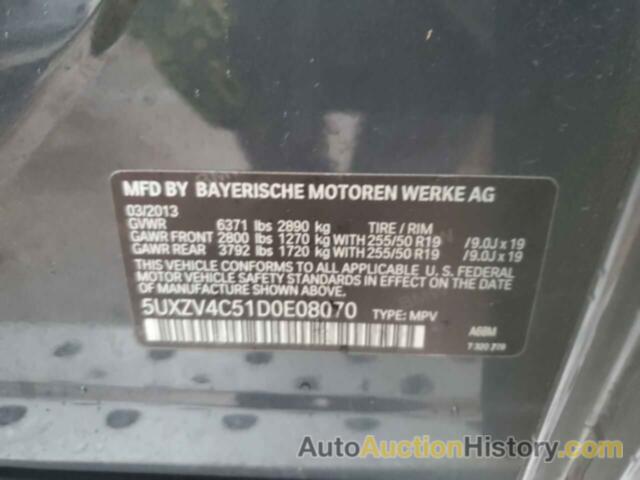 BMW X5 XDRIVE35I, 5UXZV4C51D0E08070