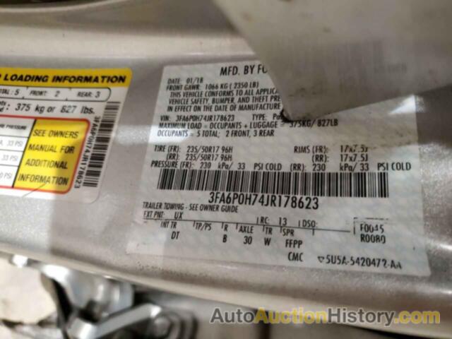 FORD FUSION SE, 3FA6P0H74JR178623