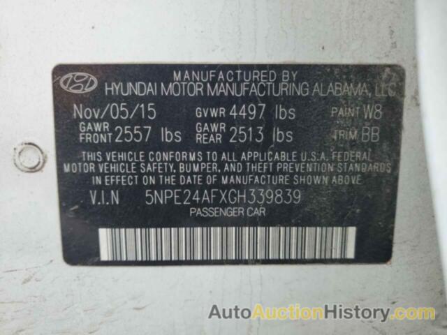 HYUNDAI SONATA SE, 5NPE24AFXGH339839