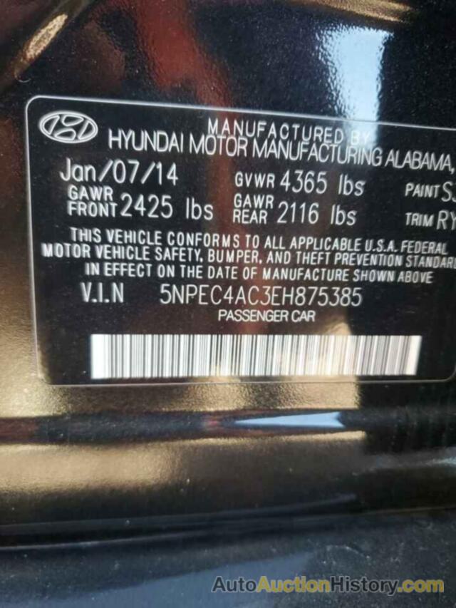 HYUNDAI SONATA SE, 5NPEC4AC3EH875385