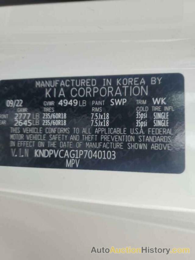 KIA SPORTAGE EX, KNDPVCAG1P7040103