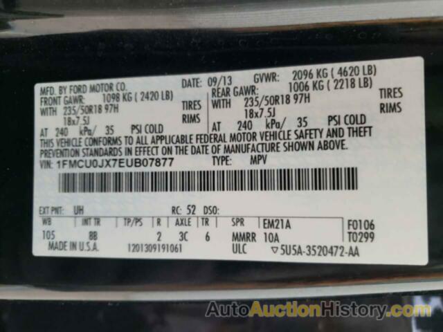 FORD ESCAPE TITANIUM, 1FMCU0JX7EUB07877