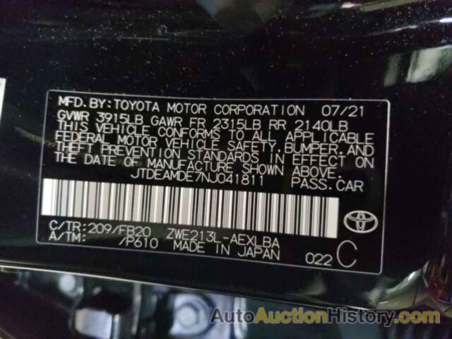 TOYOTA COROLLA LE, JTDEAMDE7NJ041811