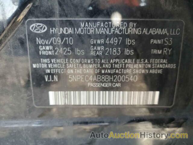 HYUNDAI SONATA SE, 5NPEC4AB8BH200540