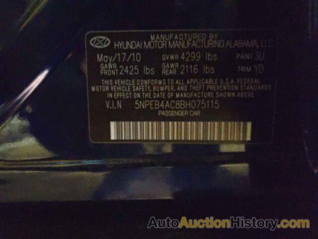 HYUNDAI SONATA GLS, 5NPEB4AC8BH075115