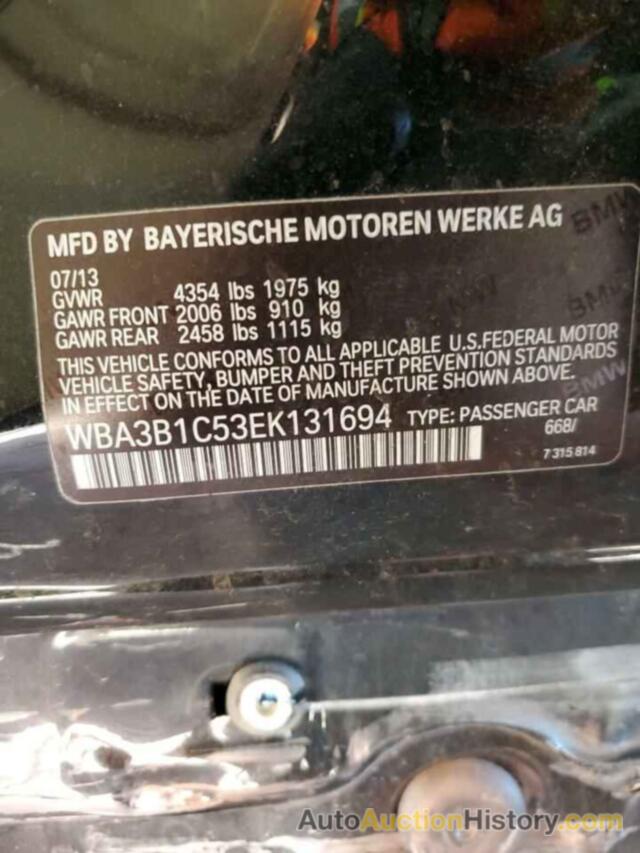BMW 3 SERIES I, WBA3B1C53EK131694