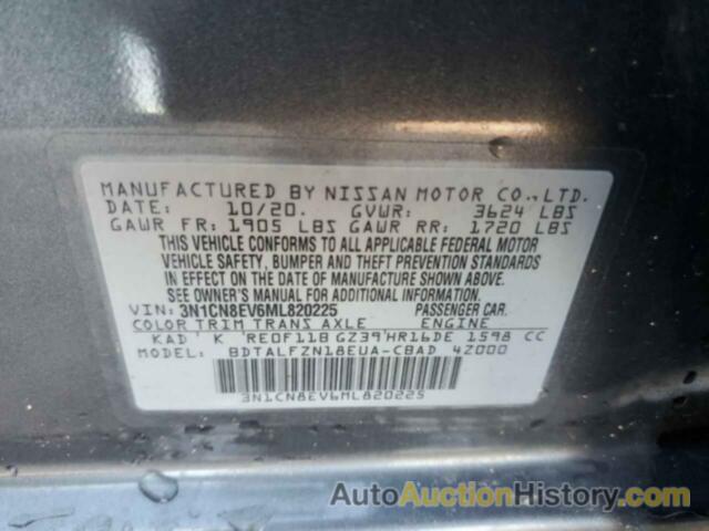 NISSAN VERSA SV, 3N1CN8EV6ML820225