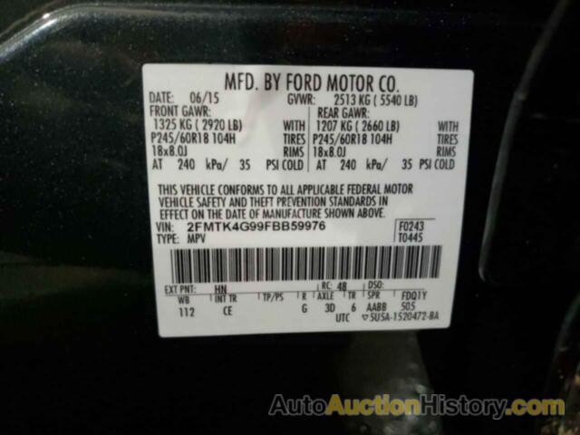 FORD EDGE SE, 2FMTK4G99FBB59976