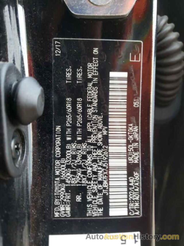 LEXUS GX 460, JTJBM7FX7J5192612