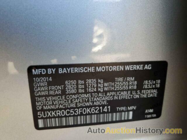 BMW X5 XDRIVE35I, 5UXKR0C53F0K62141