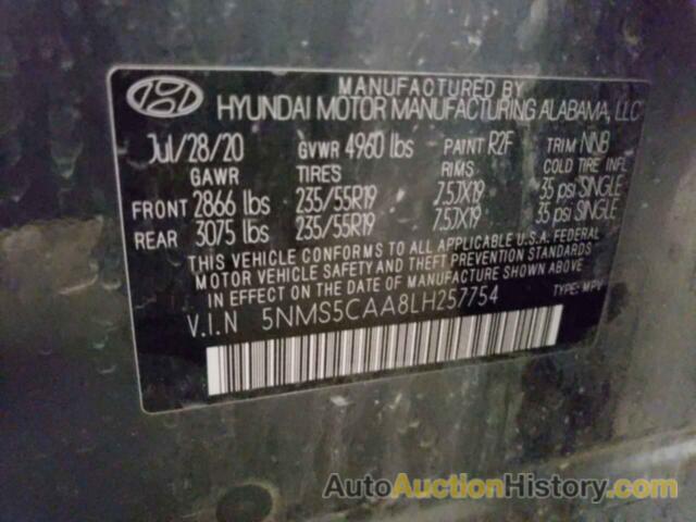 HYUNDAI SANTA FE LIMITED, 5NMS5CAA8LH257754