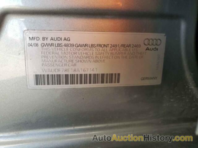 AUDI A4 2.0T QUATTRO, WAUDF78E18A167141