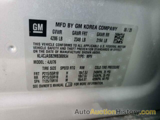 BUICK ENCORE PREFERRED, KL4CJASB2MB300934