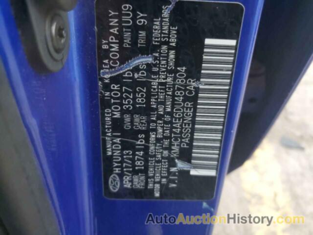 HYUNDAI ACCENT GLS, KMHCT4AE6DU487804