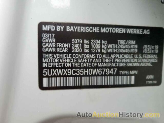 BMW X3 XDRIVE28I, 5UXWX9C35H0W67947