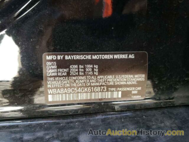 BMW 3 SERIES I, WBA8A9C54GK616873