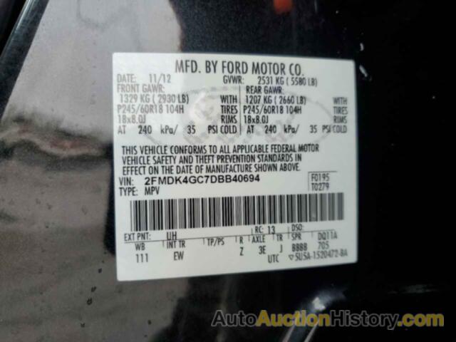 FORD EDGE SE, 2FMDK4GC7DBB40694