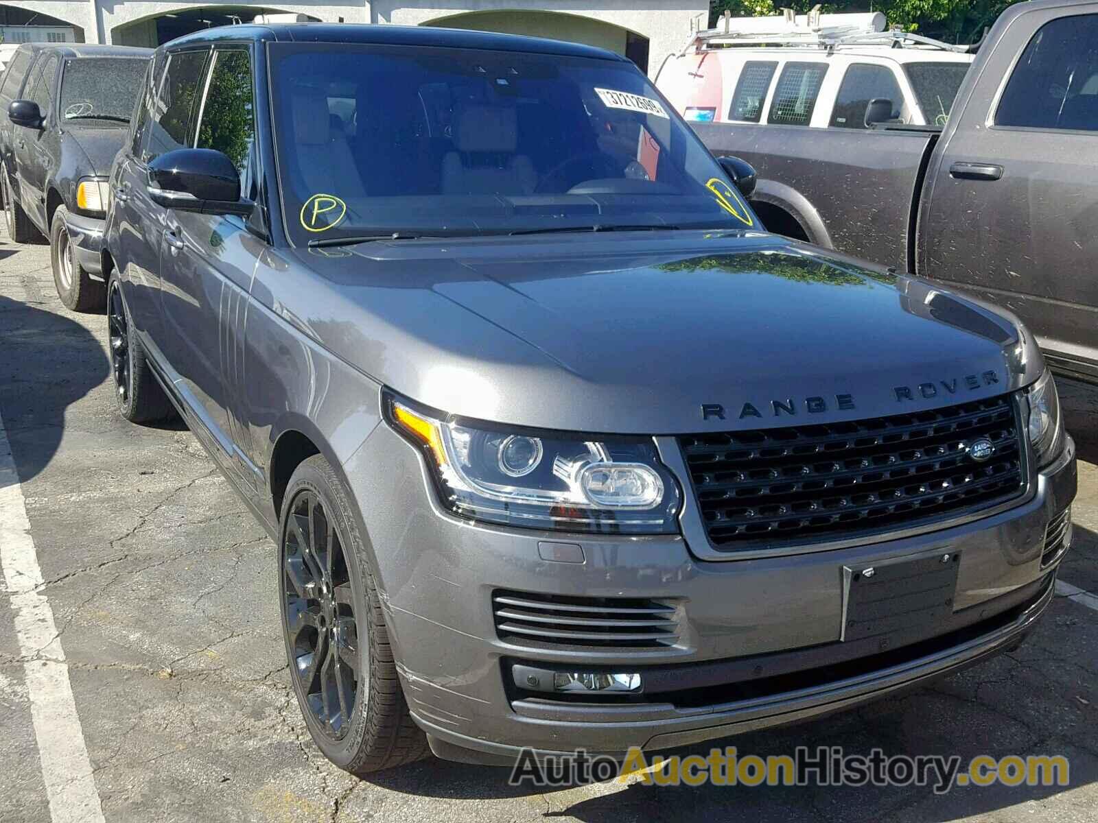 2017 LAND ROVER RANGE ROVER SUPERCHARGED, SALGS5FEXHA366667
