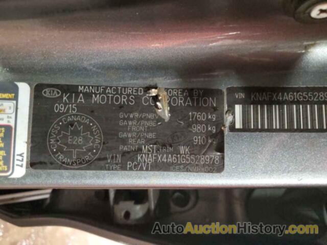 KIA FORTE LX, KNAFX4A61G5528978