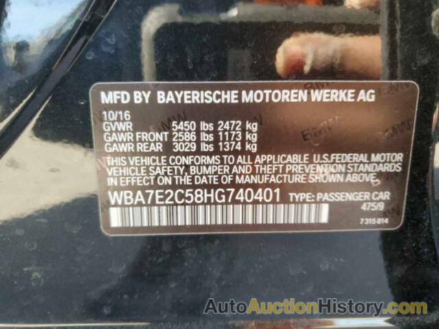 BMW 7 SERIES I, WBA7E2C58HG740401