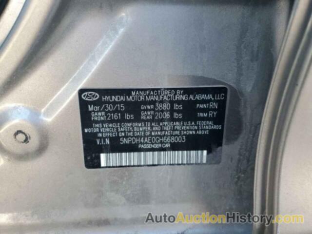 HYUNDAI ELANTRA SE, 5NPDH4AE0GH668003