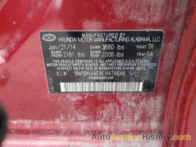 HYUNDAI ELANTRA SE, 5NPDH4AE6EH476646