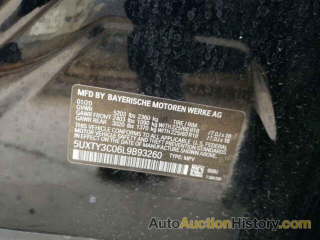 BMW X3 SDRIVE30I, 5UXTY3C06L9B93260