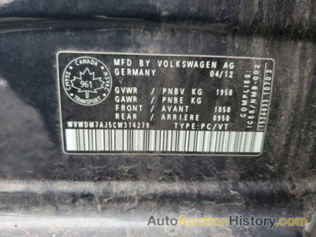 VOLKSWAGEN GOLF, WVWDM7AJ5CW314279