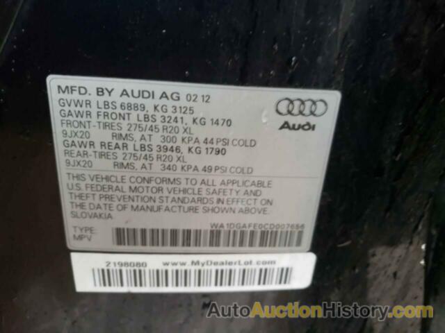 AUDI Q7 PRESTIGE, WA1DGAFE0CD007656