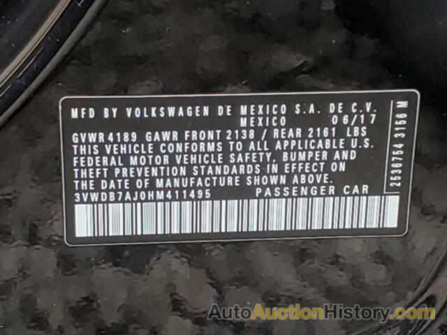 VOLKSWAGEN JETTA SE, 3VWDB7AJ0HM411495