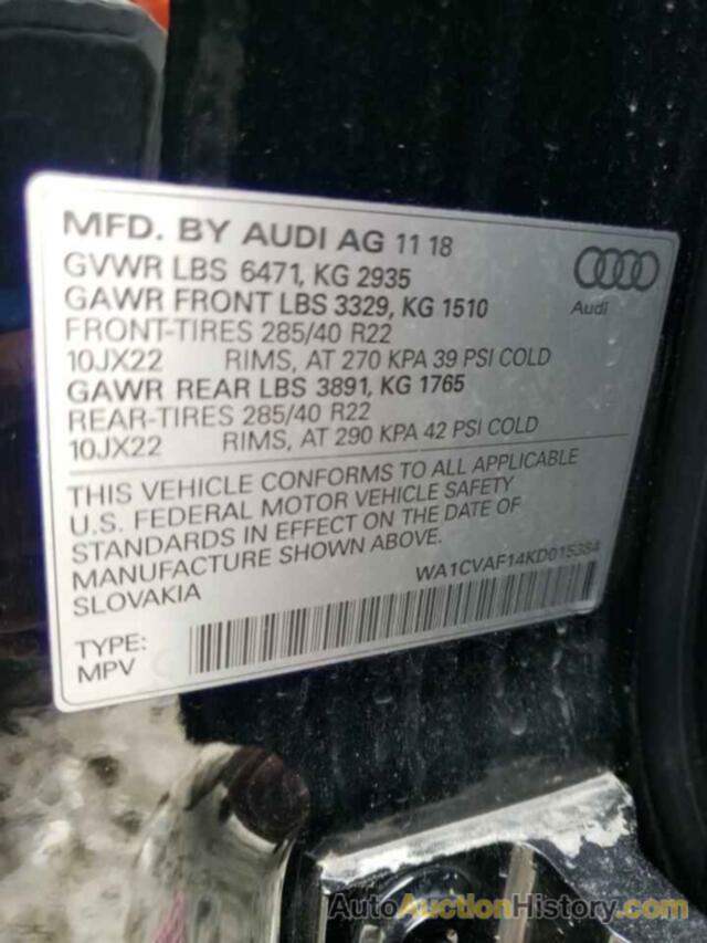 AUDI Q8 PRESTIGE, WA1CVAF14KD015384