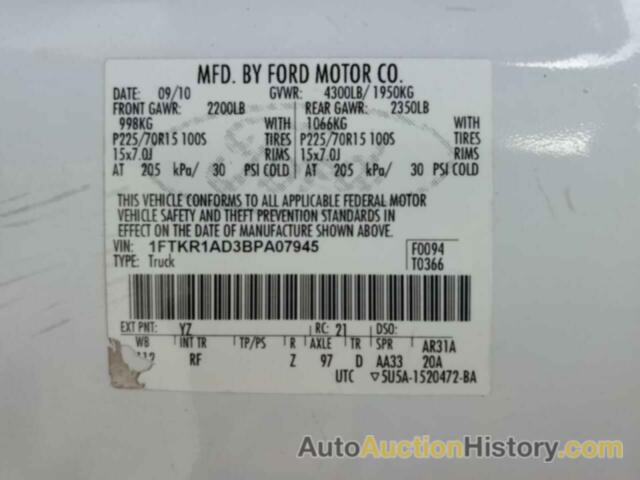 FORD RANGER, 1FTKR1AD3BPA07945