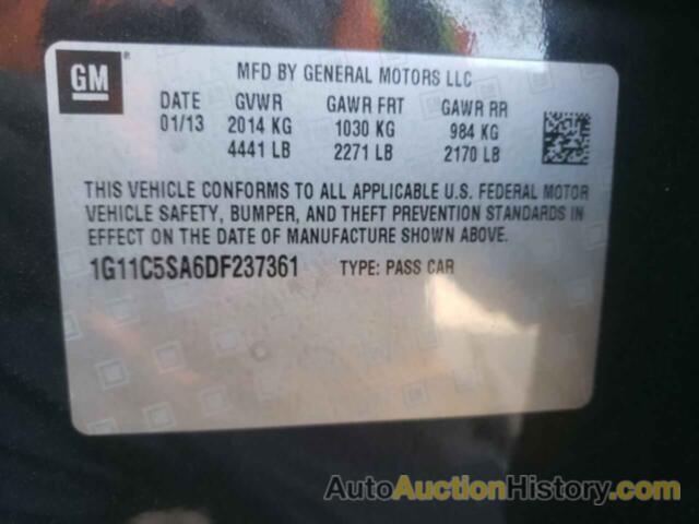 CHEVROLET MALIBU 1LT, 1G11C5SA6DF237361