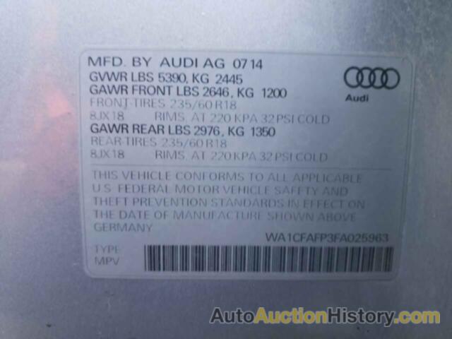 AUDI Q5 PREMIUM, WA1CFAFP3FA025963