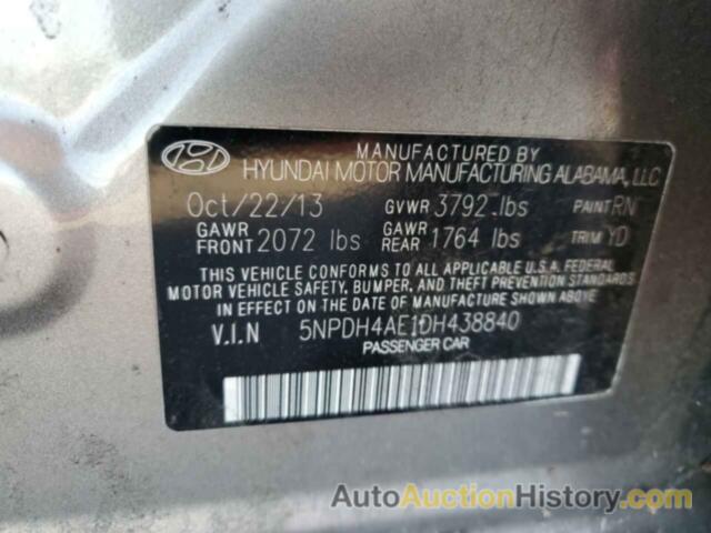 HYUNDAI ELANTRA GLS, 5NPDH4AE1DH438840