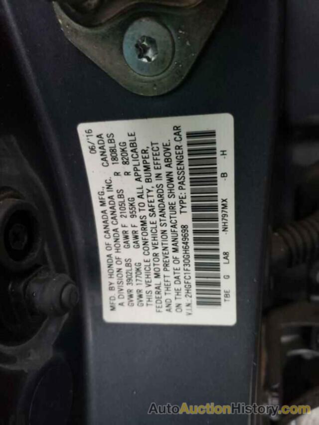 HONDA CIVIC EX, 2HGFC1F30GH649698