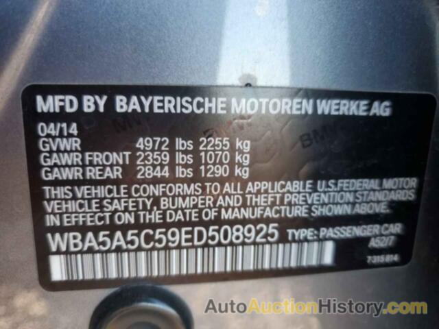 BMW 5 SERIES I, WBA5A5C59ED508925