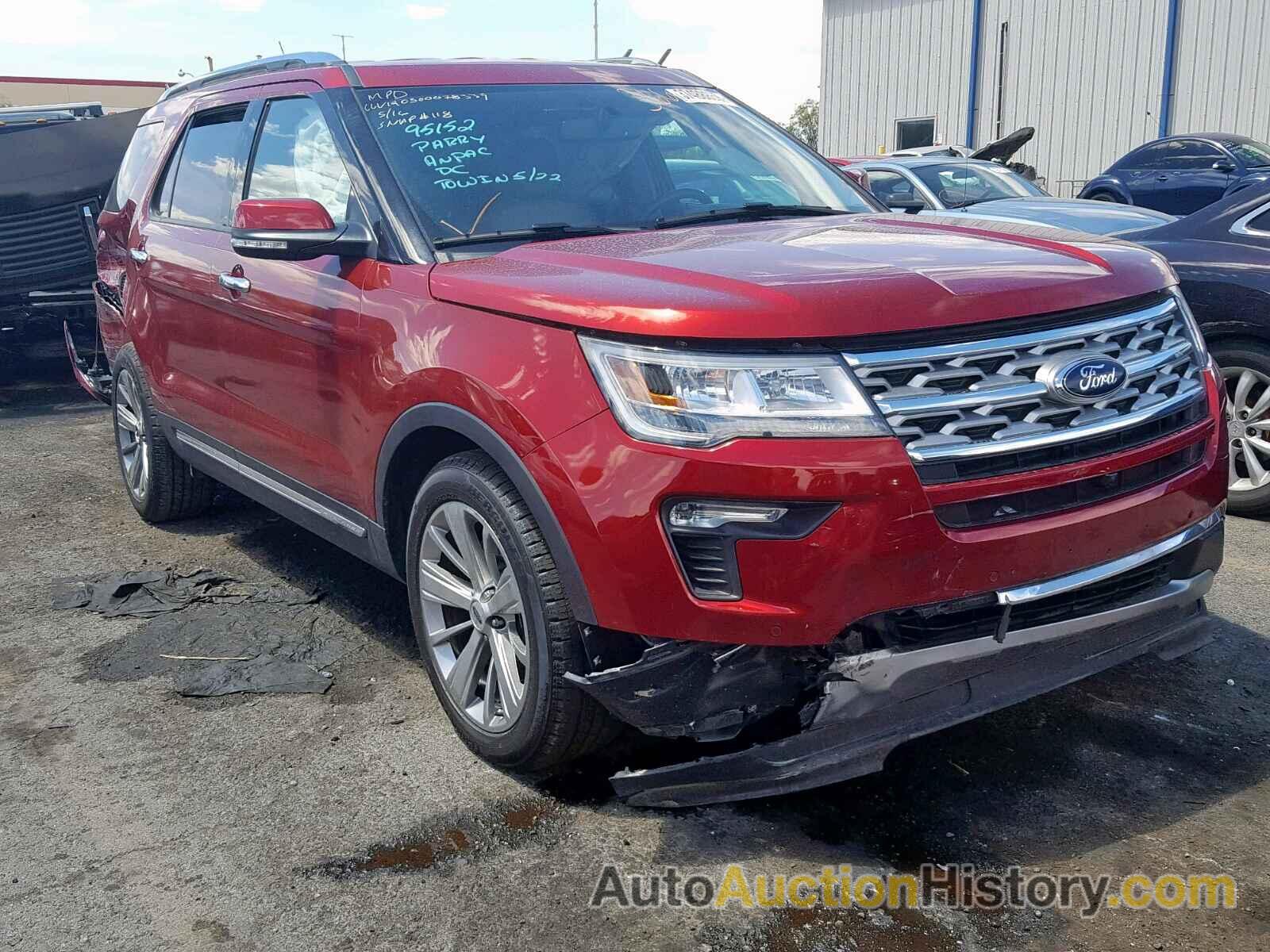 2018 FORD EXPLORER LIMITED, 1FM5K7F80JGA59088