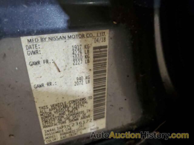 NISSAN ALTIMA 2.5, 1N4AL3AP3JC236172